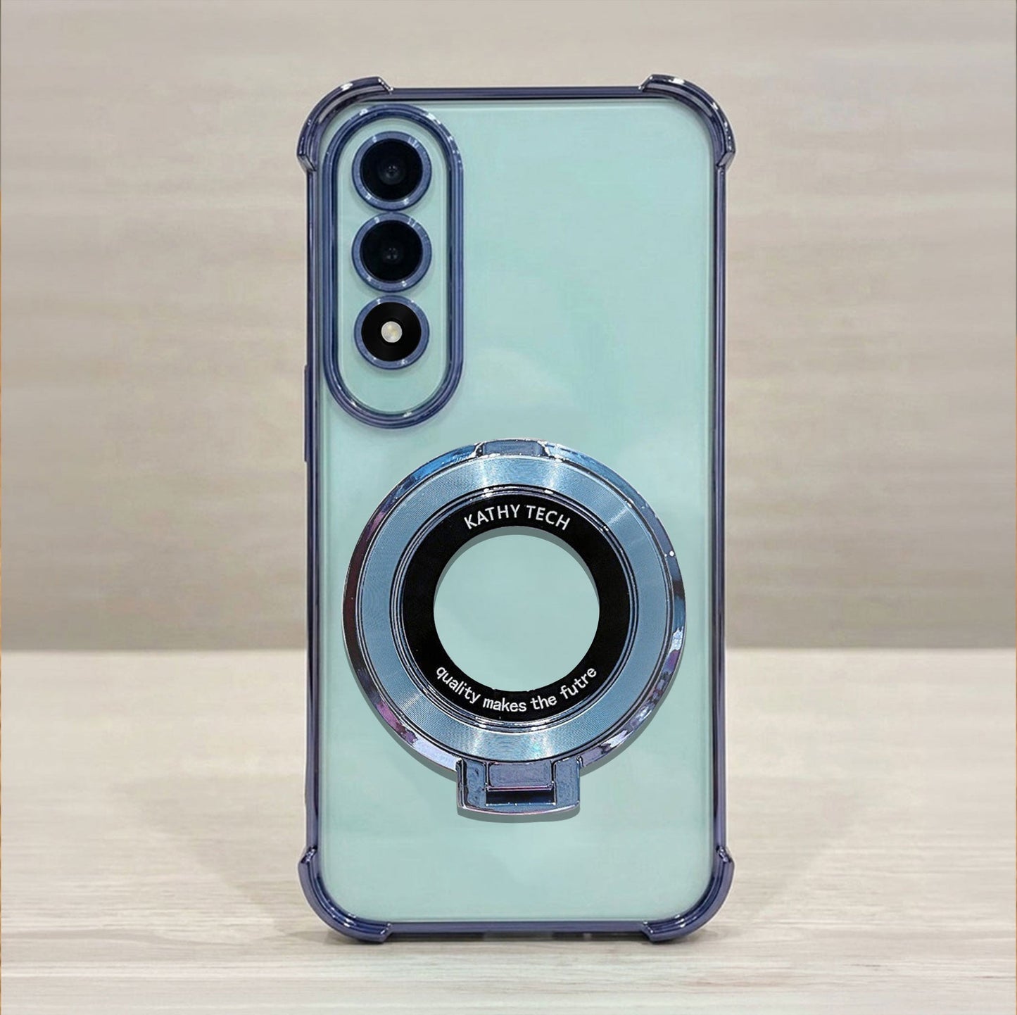 OnePlus Nord 5 5G Original Luxury Magnifier Ring Stand Shockproof Airbags Corner Case