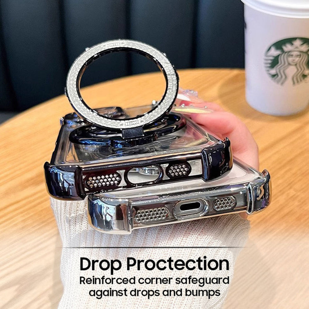 OnePlus Nord 5 5G Luxury Four Corner Invincible Bracket Ring Stand Case