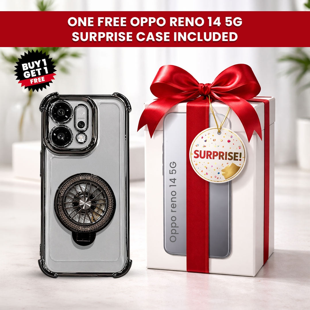 Oppo Reno14 5G Premium Stress Buster Wheel Rotating Shockproof Airbags Case (Buy 1 Get 1 Surprise Cover)