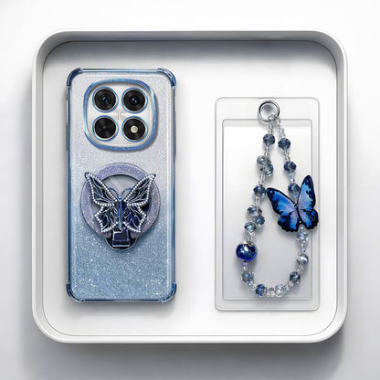 Oppo F29 Pro 5G Shockproof Butterfly Stand Case with Charm Strap