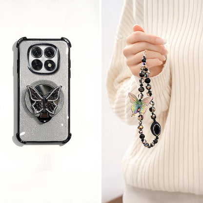 Oppo F29 Pro 5G Shockproof Butterfly Stand Case with Charm Strap