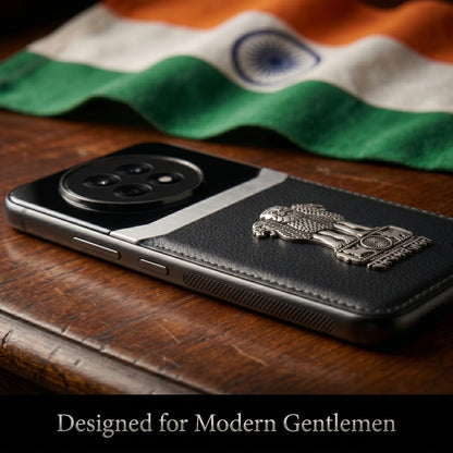 Oppo F31 Pro+ 5G Satyamev Jayate 3D Metal Leather Back Case