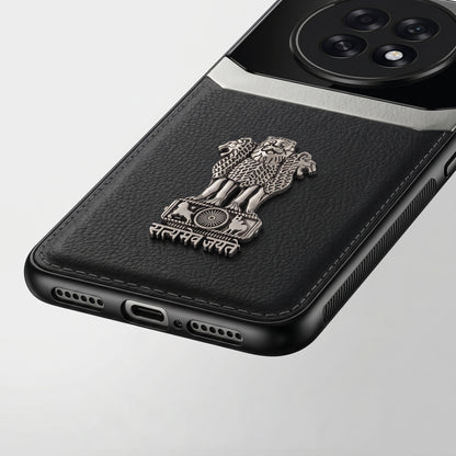 Oppo F31 Pro+ 5G Satyamev Jayate 3D Metal Leather Back Case