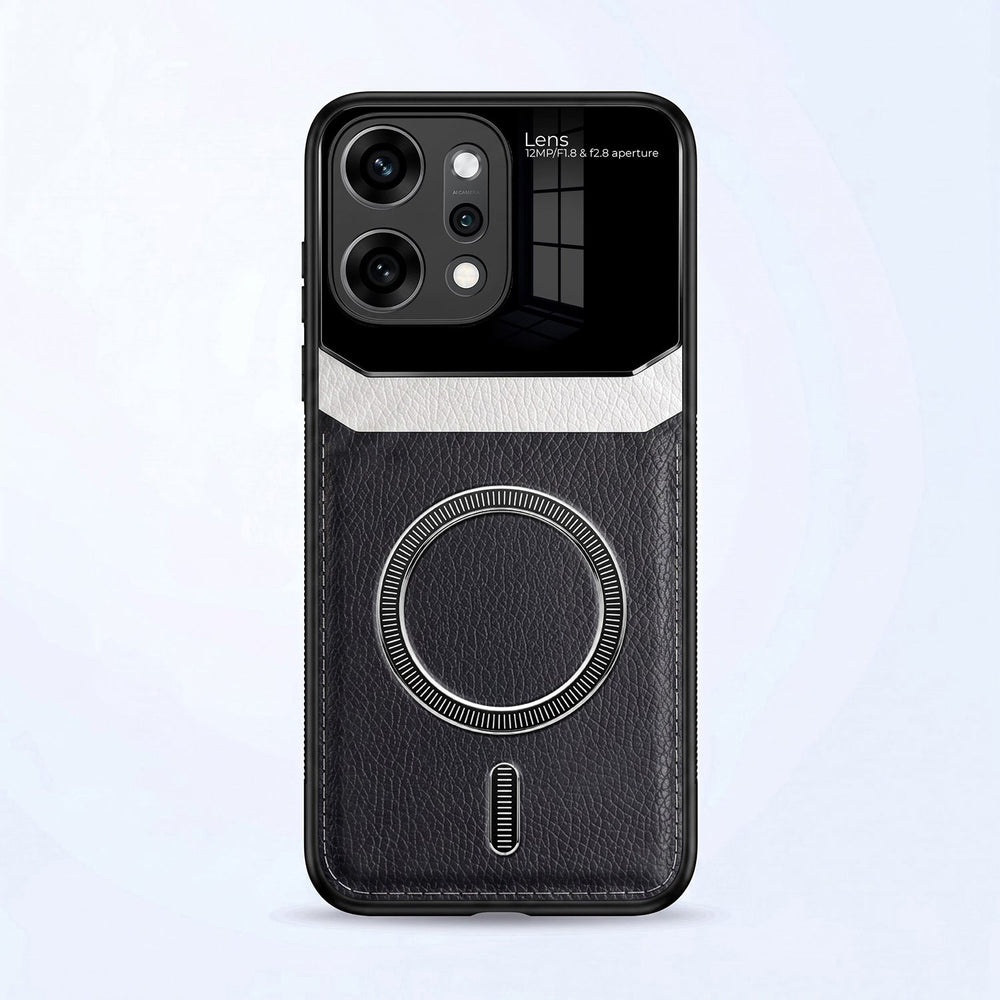 Oppo Reno 14 Pro 5G Premium Magsafe Magnetic Leather Lens Protective Case