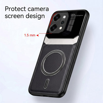 Oppo Reno 14 Pro 5G Premium Magsafe Magnetic Leather Lens Protective Case