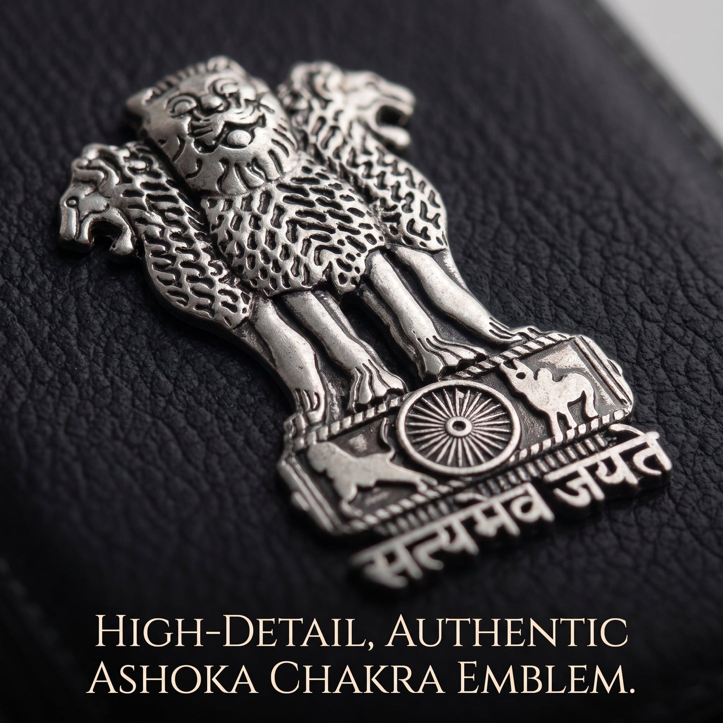 Oppo Reno 14 5G Satyamev Jayate 3D Metal Leather Back Case