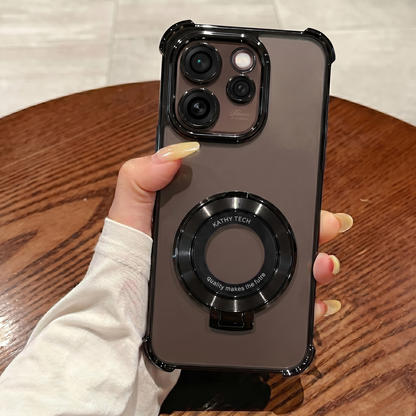 Oppo Reno 15 Pro Mini 5G Original Luxury Magnifier Ring Stand Shockproof Airbags Corner Case