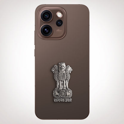 Oppo Reno 15 Pro Mini 5G Compatible Satyamev Jayate 3D Metal Emblem Sticker