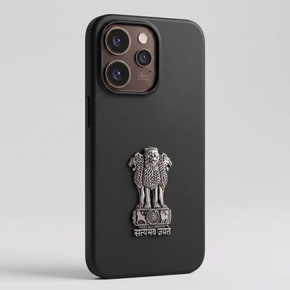 Oppo Reno 15 Pro Mini 5G Compatible Satyamev Jayate 3D Metal Emblem Sticker