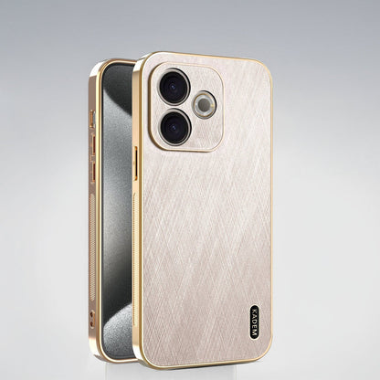 Oppo A5 Pro 5G Premium Electroplated Frame Gold Thread Pattern Soft Case