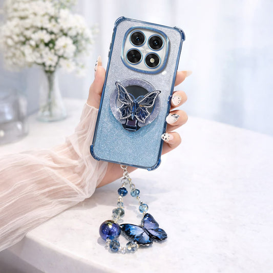 Oppo F29 Pro 5G Shockproof Butterfly Stand Case with Charm Strap