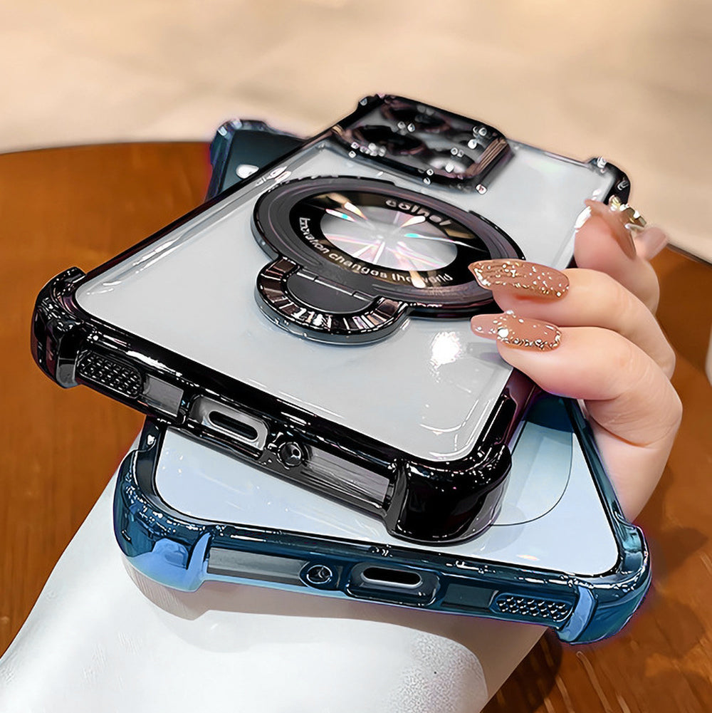 Stylish Oppo_F31 5G shockproof cover with ring grip

