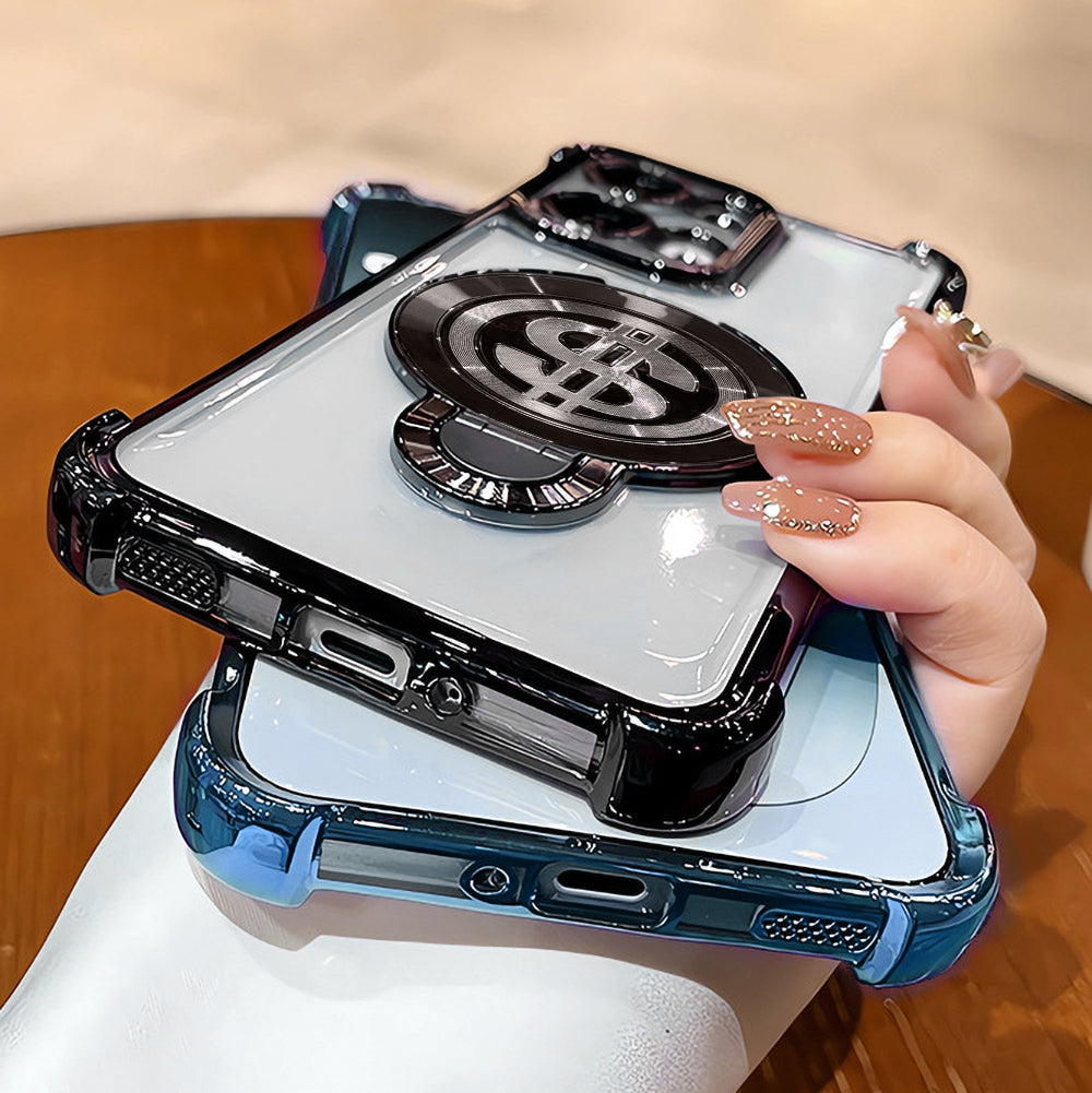 Unique Oppo Reno14 5G case with spinning dollar and bumper safety

