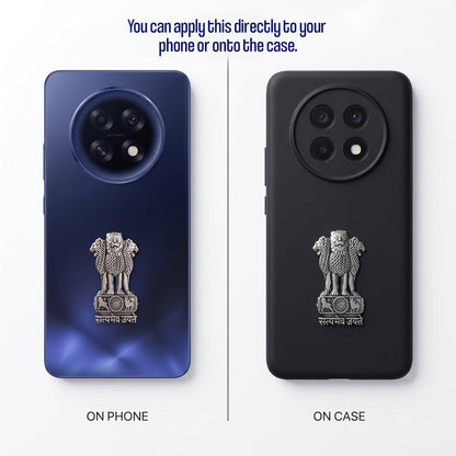 Oppo F31 Pro+ 5G Compatible Satyamev Jayate 3D Metal Emblem Sticker