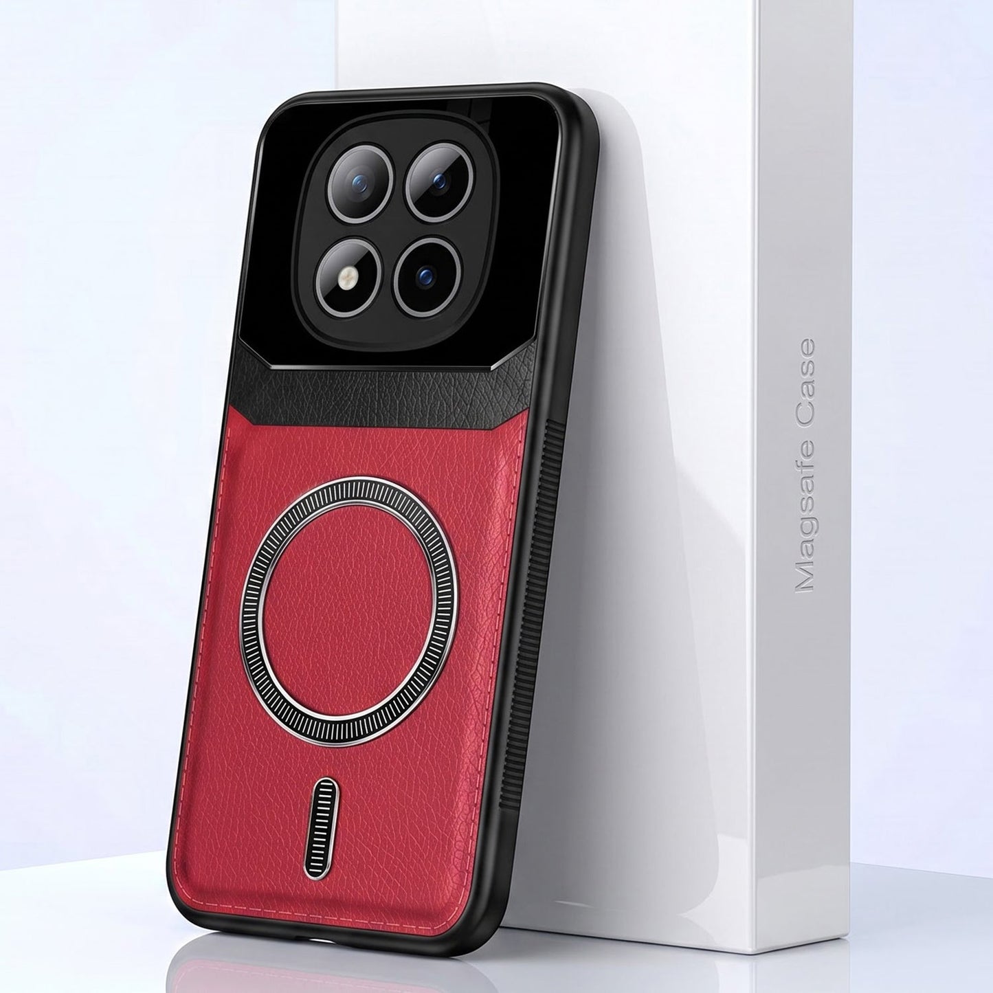 Redmi Note 15 Pro+ 5G Premium Magsafe Magnetic Leather Lens Protective Case