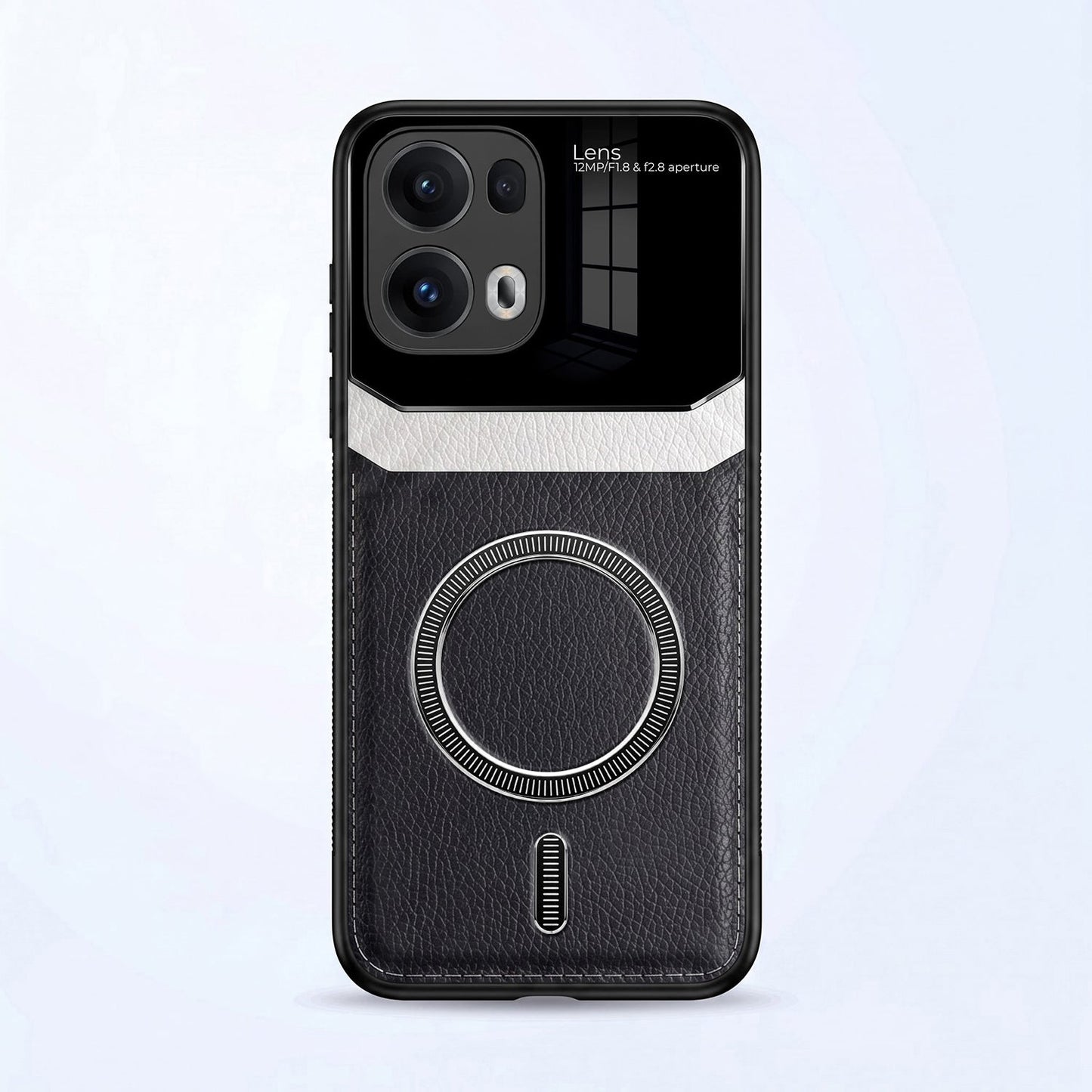 Oppo Reno 13 Pro 5G Premium Magsafe Magnetic Leather Lens Protective Case
