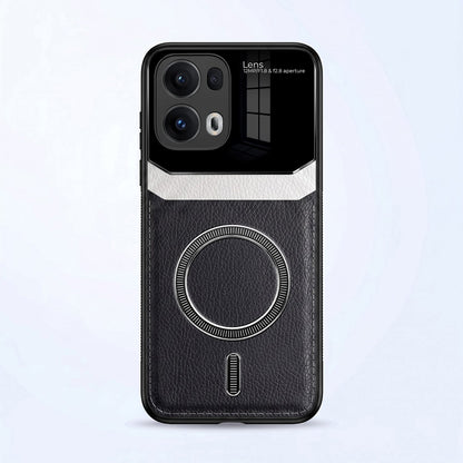Oppo Reno 13 Pro 5G Premium Magsafe Magnetic Leather Lens Protective Case