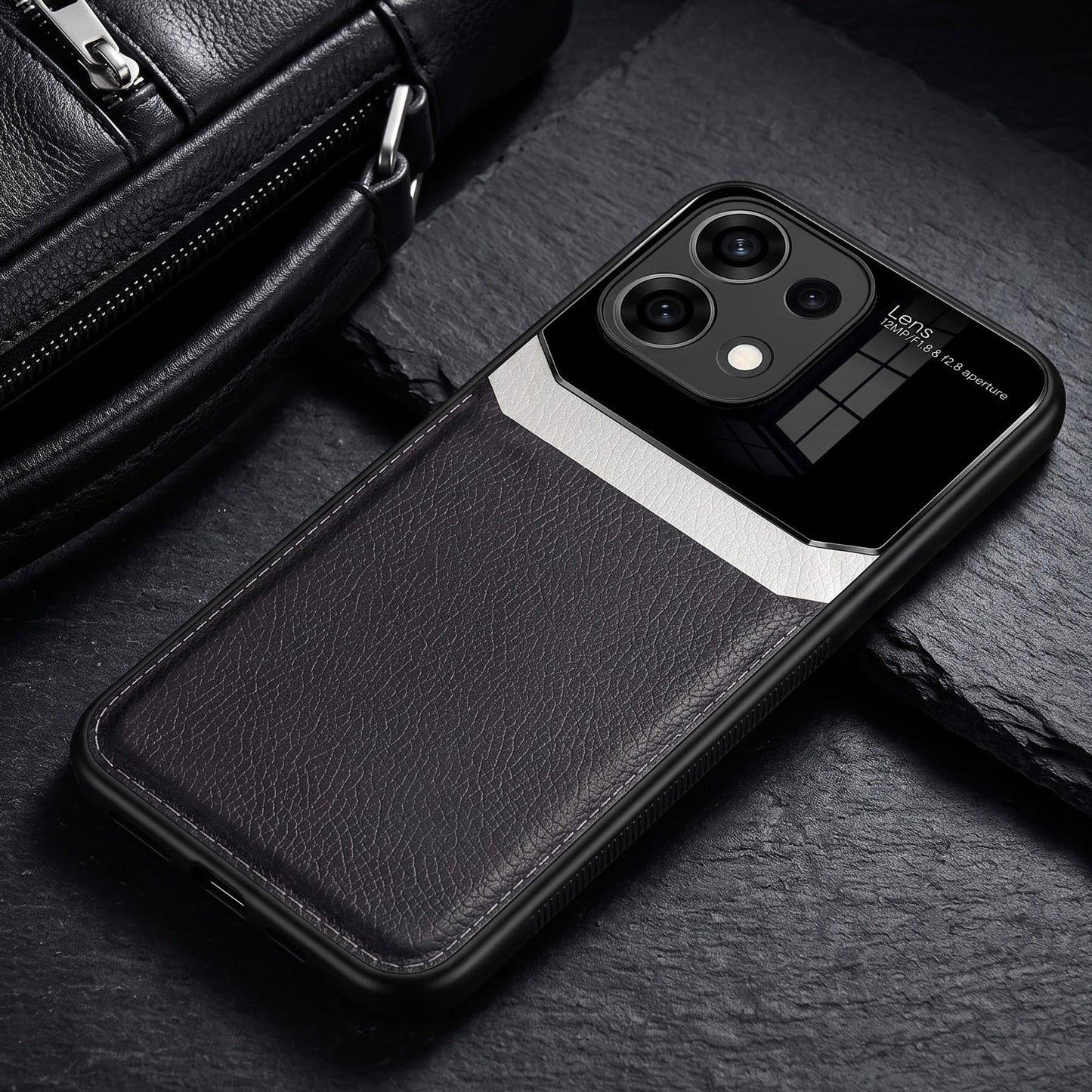 Oppo Reno16c 5G Premium Leather Lens Protective Case