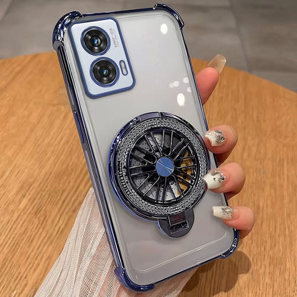 Motorola Edge 50 Fusion 5G Premium Stress Buster Wheel Rotating Shockproof Airbags Case