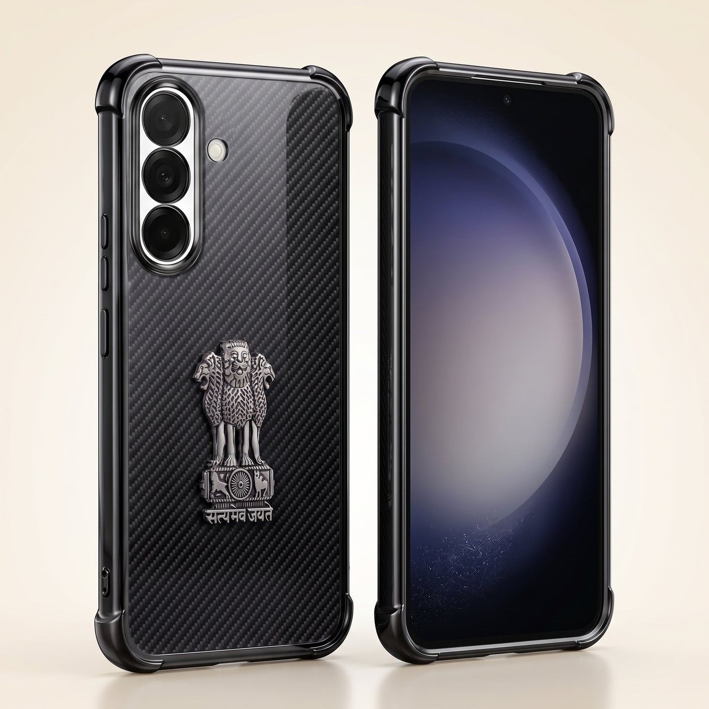 Samsung Galaxy A16 5G Satyamev Jayate 3D Metal Emblem Back Case
