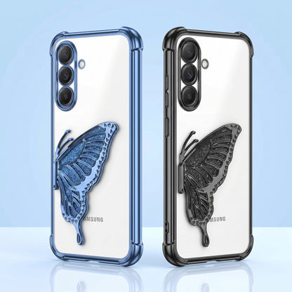 Samsung Galaxy A16 5G Premium Butterfly Glitter Transparent Shockproof Airbag Phone Case