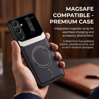 Samsung Galaxy A37 5G Premium Magsafe Magnetic Leather Lens Protective Case