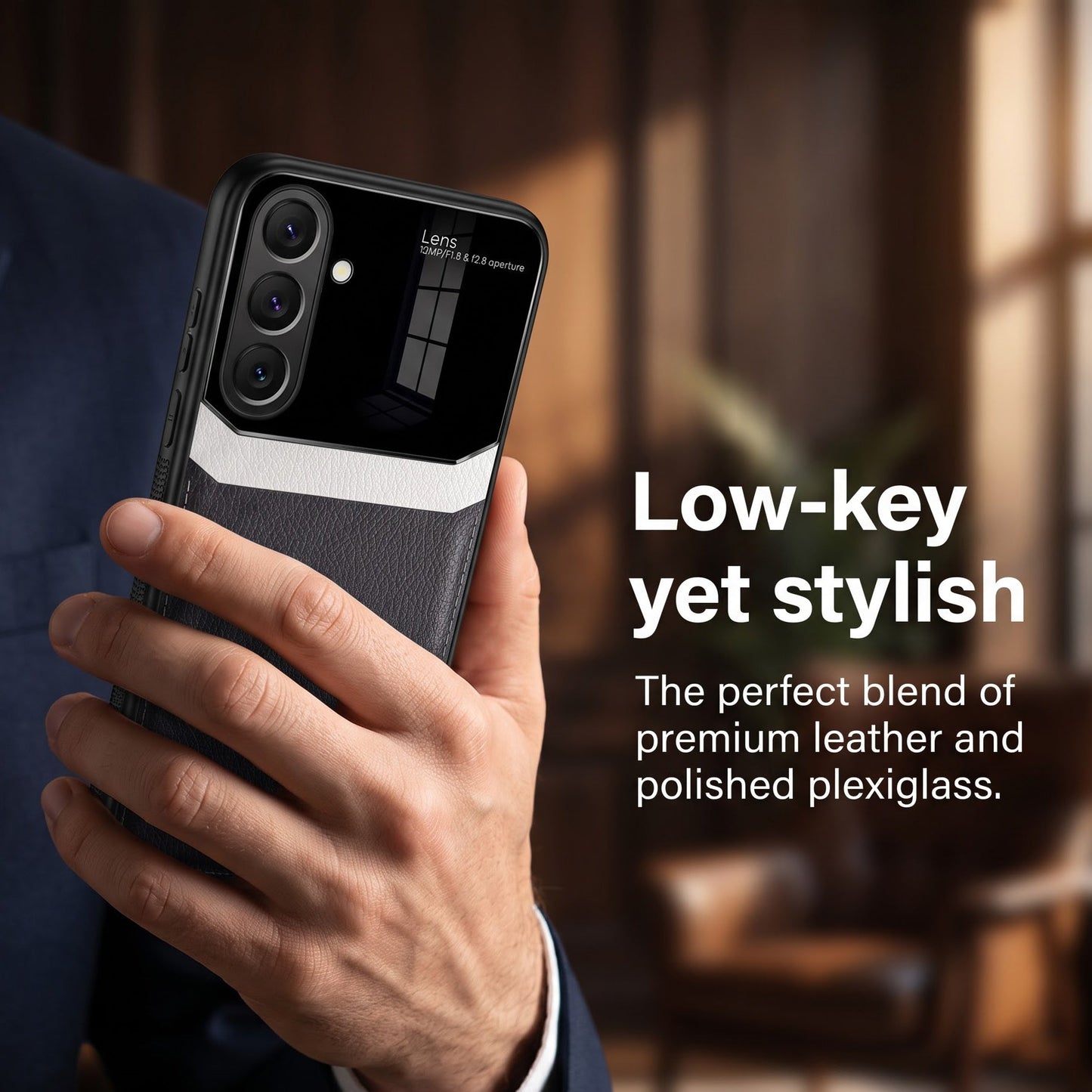 Samsung Galaxy A37 5G Premium Leather Lens Protective Case