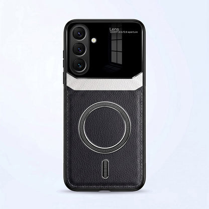 Samsung Galaxy A57 5G Premium Magsafe Magnetic Leather Lens Protective Case