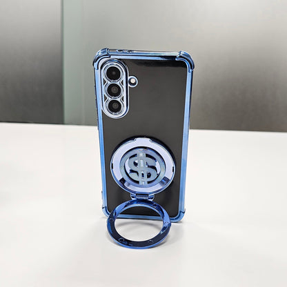 Samsung Galaxy A17 Blue Dollar Back  Cover With Stand