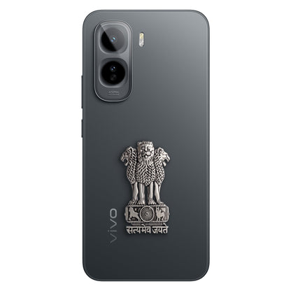 Vivo T5 Pro 5G Compatible Satyamev Jayate 3D Metal Emblem Sticker
