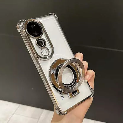 Vivo V40e 5G Original Luxury Magnifier Ring Stand Shockproof Airbags Corner Case