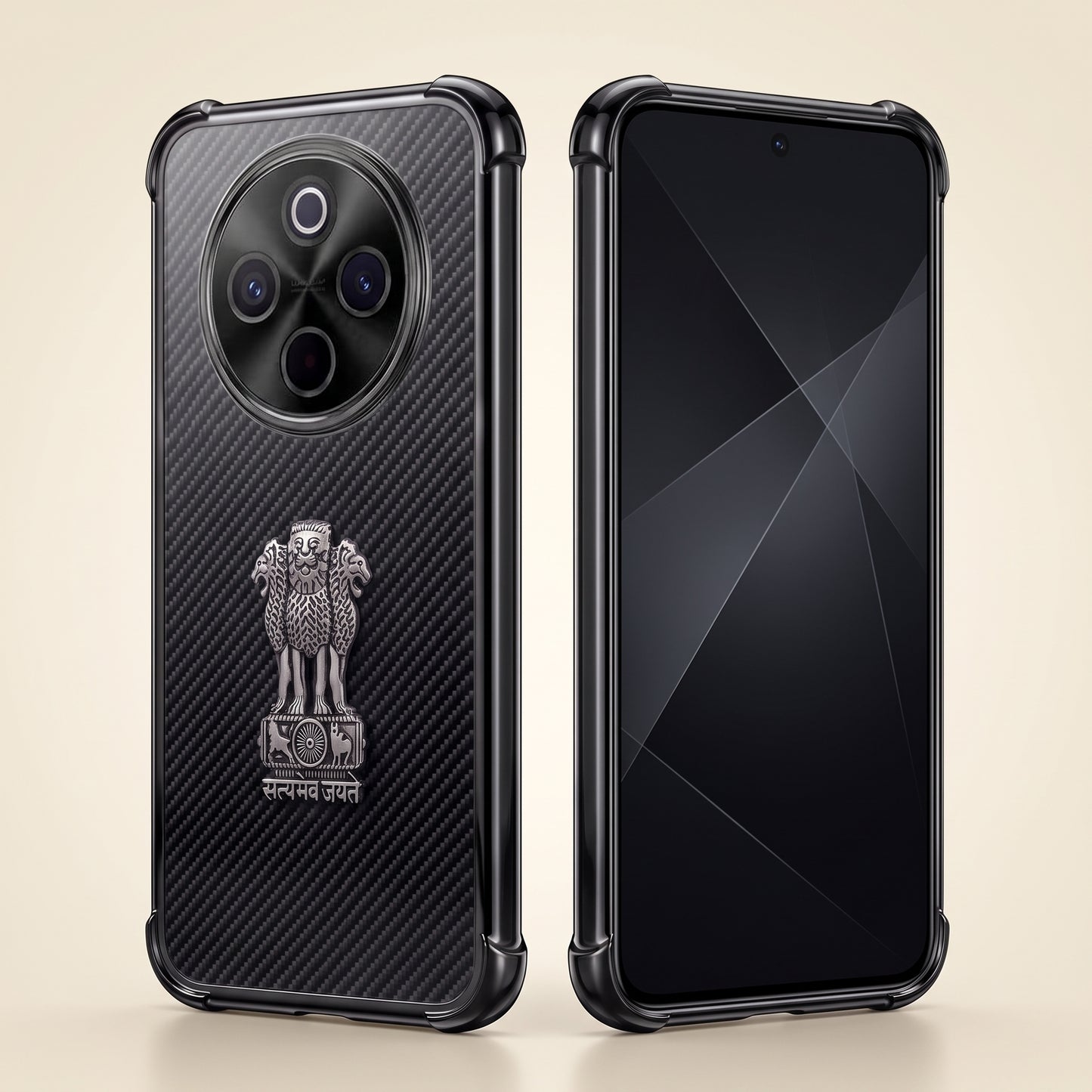 Vivo T4 5G Satyamev Jayate 3D Metal Emblem Back Case