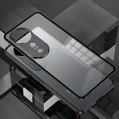 Vivo V40 Pro 5G Aluminium Metal Bumper Shield Transparent Back Case