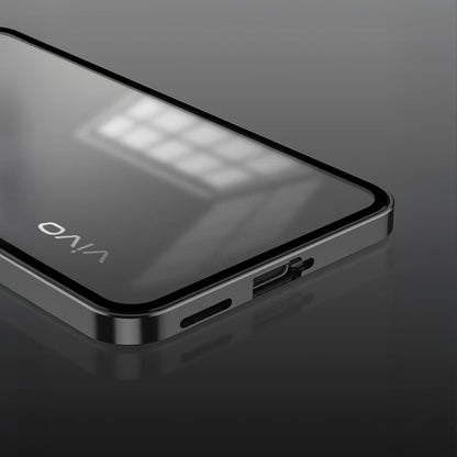 Vivo V50 5G Aluminium Metal Bumper Shield Transparent Back Case