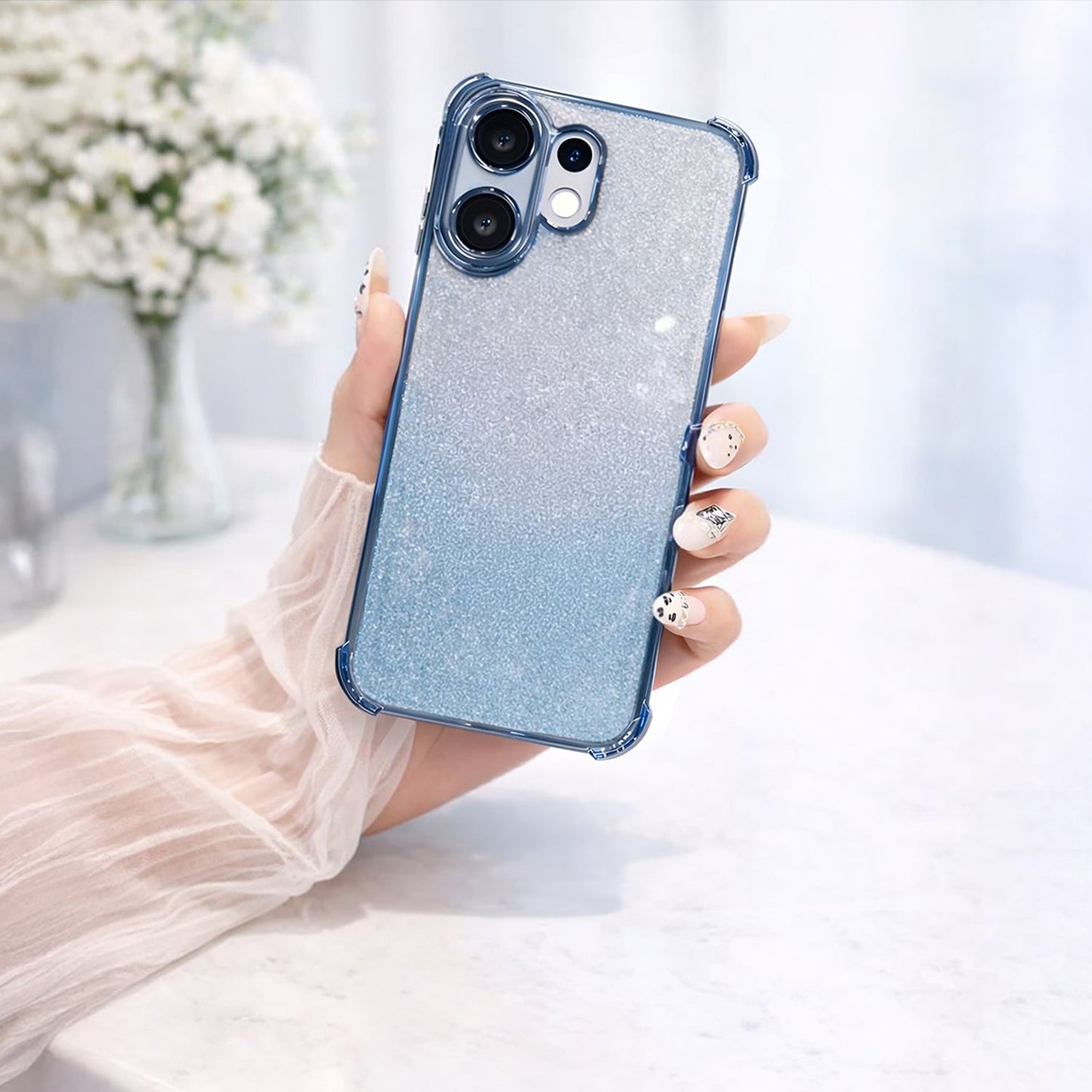 Vivo V60 5G Luxury Shimmer Shockproof Airbag Case (Buy 1 Get 1 Surprise Cover)
