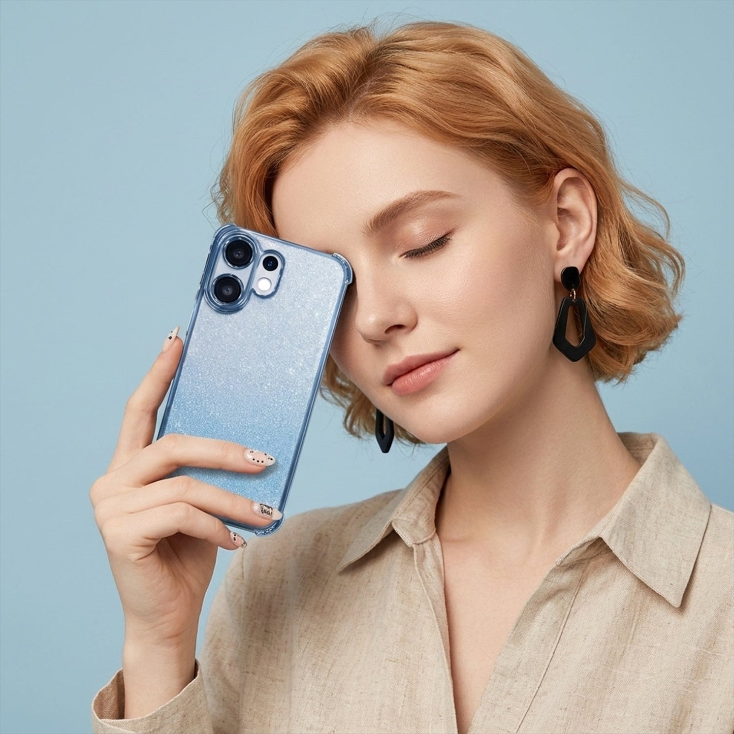 Vivo V60 5G Luxury Shimmer Shockproof Airbag Case (Buy 1 Get 1 Surprise Cover)