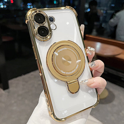 Vivo V60 5G Luxury Four Corner Invincible Bracket Ring Stand Case