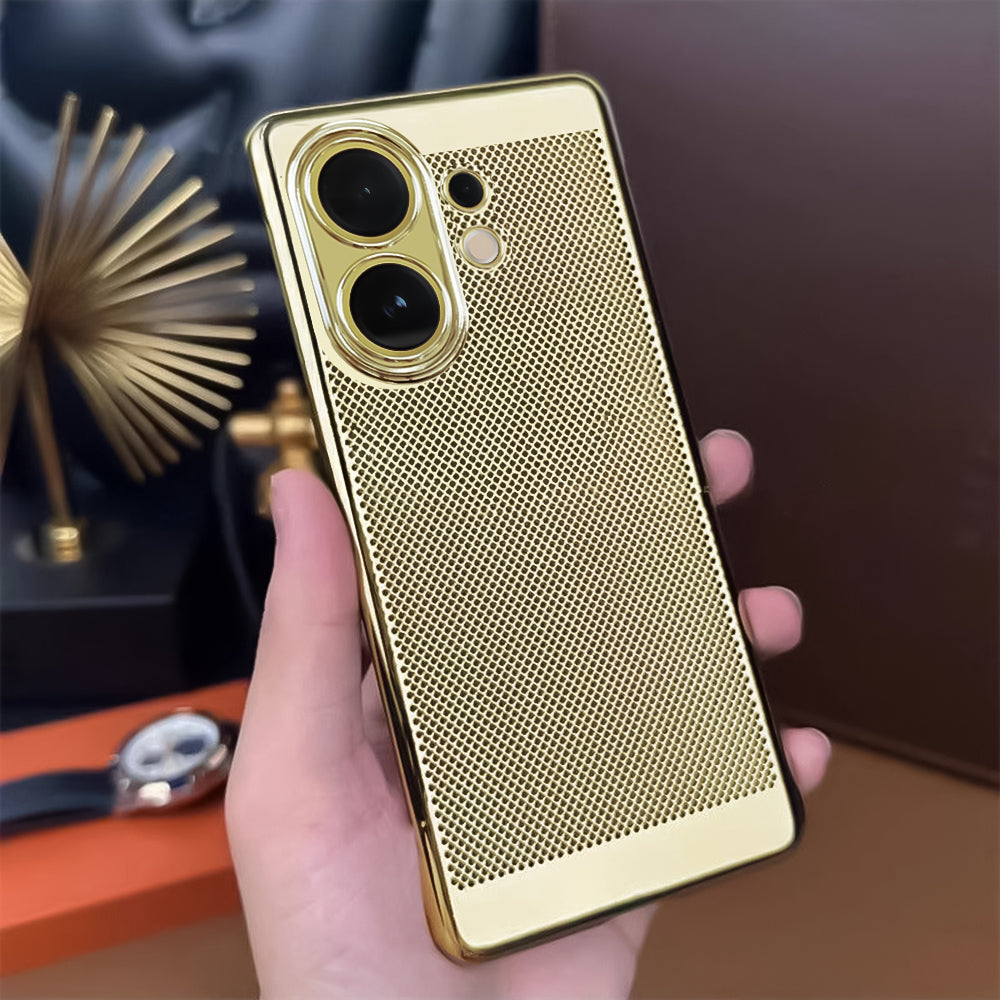 Vivo V60 5G New Mesh Red Electroplated Precision Heat Dissipation Case (Buy 1 Get 1 Surprise Cover)