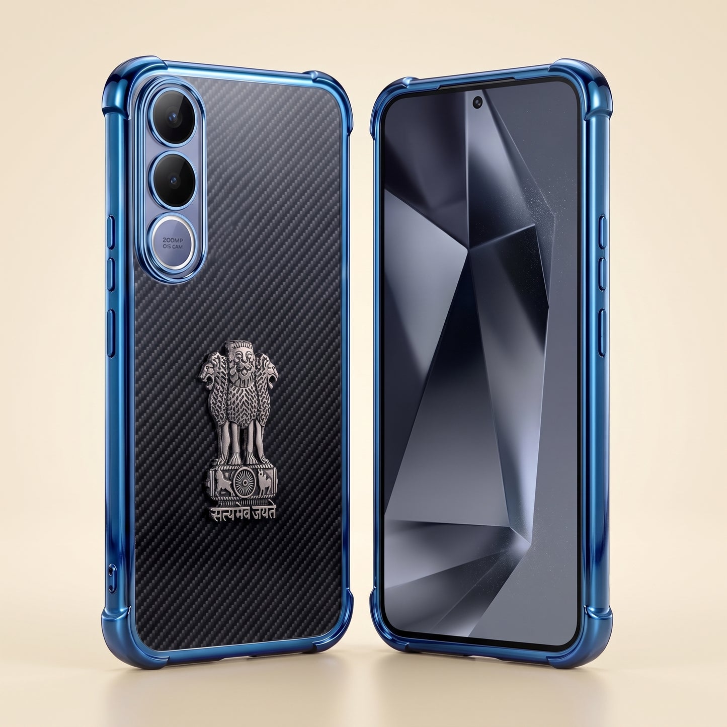 Vivo V70 FE 5G Satyamev Jayate 3D Metal Emblem Back Case