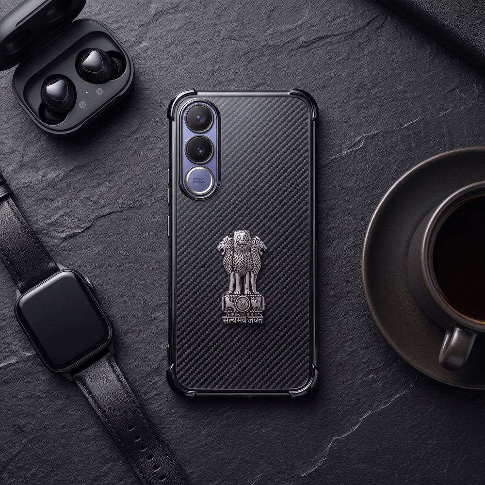 Vivo V70 FE 5G Satyamev Jayate 3D Metal Emblem Back Case