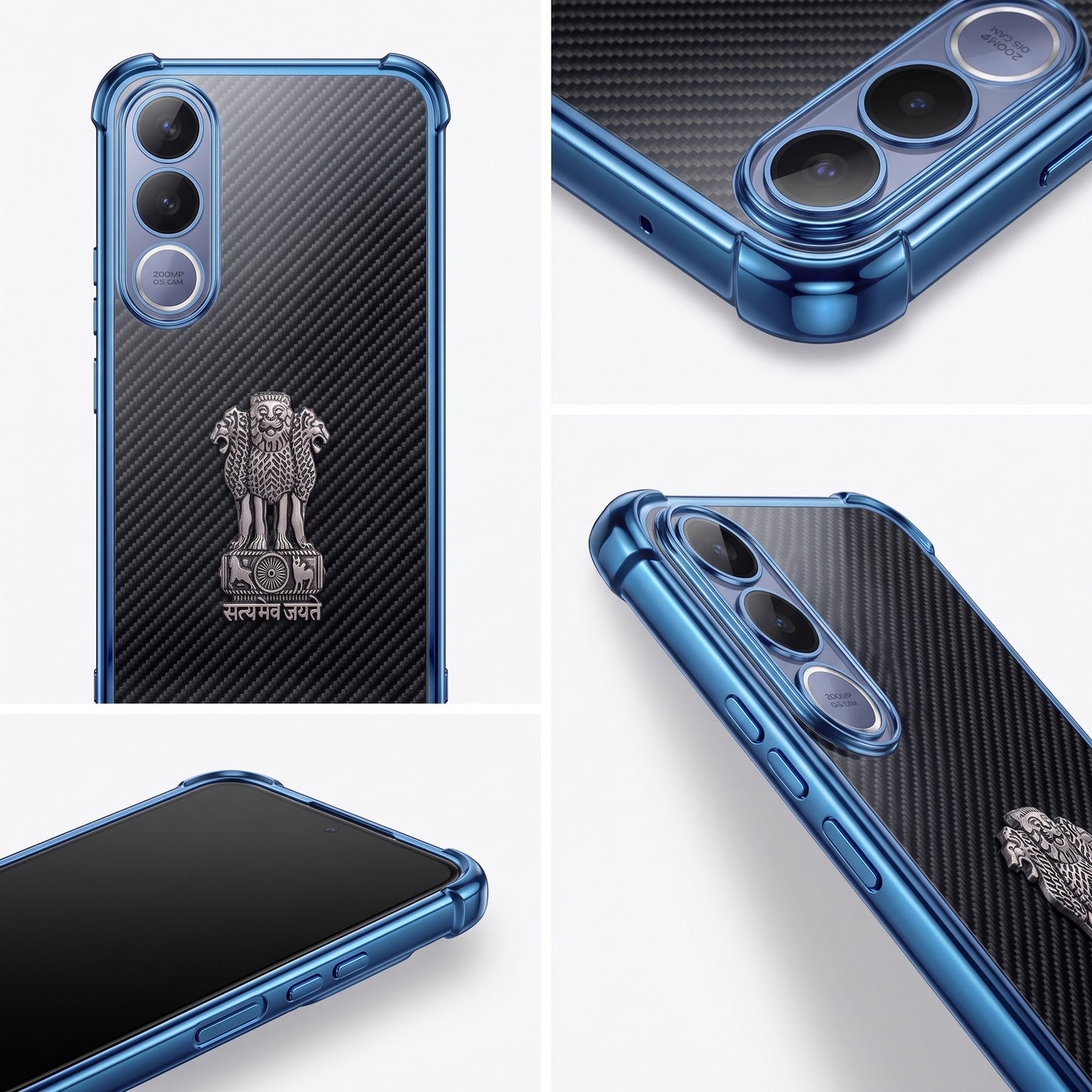 Vivo V70 FE 5G Satyamev Jayate 3D Metal Emblem Back Case