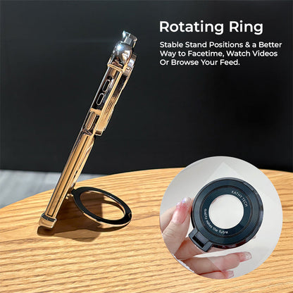Vivo V70 FE 5G Original Luxury Magnifier Ring Stand Shockproof Airbags Corner Case