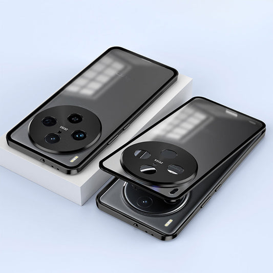 Vivo X300 5G Aluminium Metal Bumper Shield Transparent Back Case