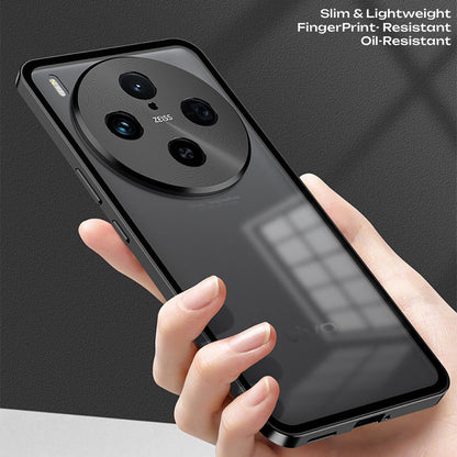 Vivo X300 5G Aluminium Metal Bumper Shield Transparent Back Case