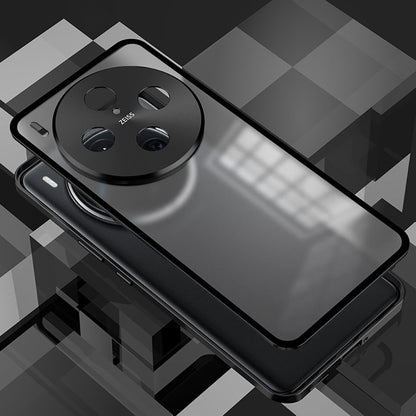 Vivo X300 5G Aluminium Metal Bumper Shield Transparent Back Case