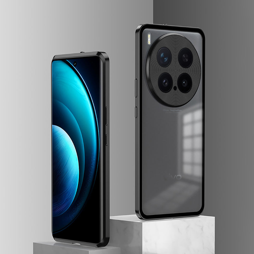 Vivo X300 Pro 5G Aluminium Metal Bumper Shield Transparent Back Case