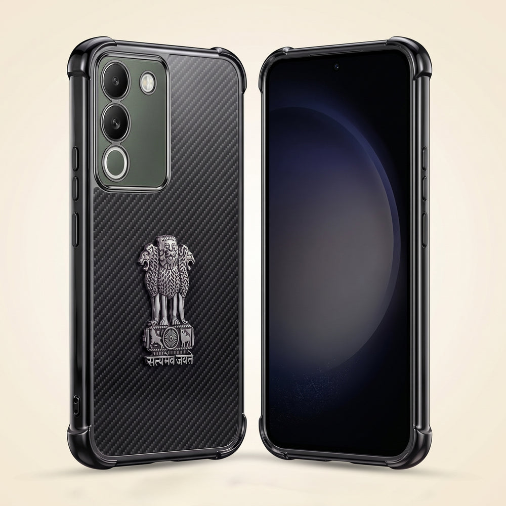 Vivo Y200 5G Satyamev Jayate 3D Metal Emblem Back Case