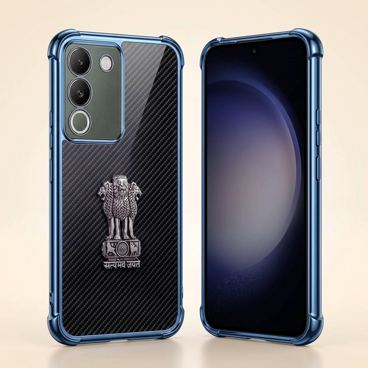 Vivo Y200 5G Satyamev Jayate 3D Metal Emblem Back Case