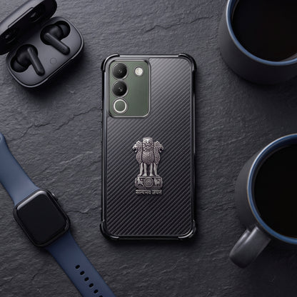 Vivo Y200 5G Satyamev Jayate 3D Metal Emblem Back Case