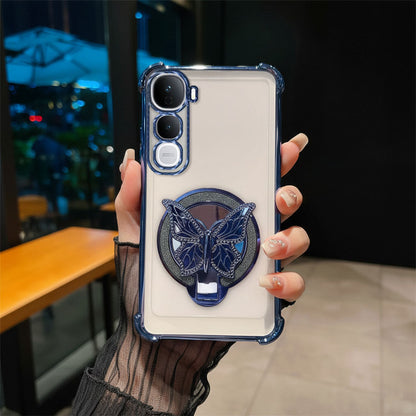 Vivo Y400 Pro 5G Premium Butterfly Stand Airbags Case (Buy 1 Get 1 Free Surprise Cover)